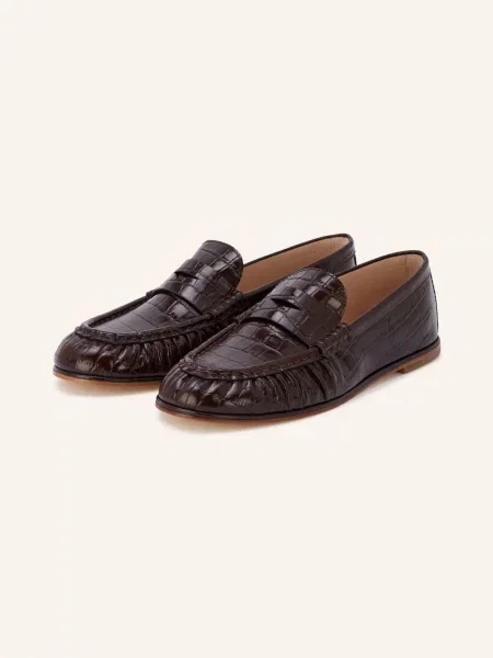 Stuart Weitzman Penny Loafers Spencer braun brązowe