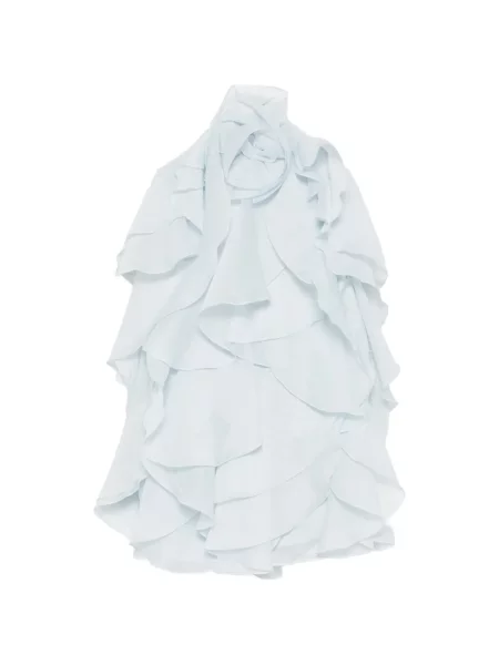Rochie mini Aje cu volane albastru