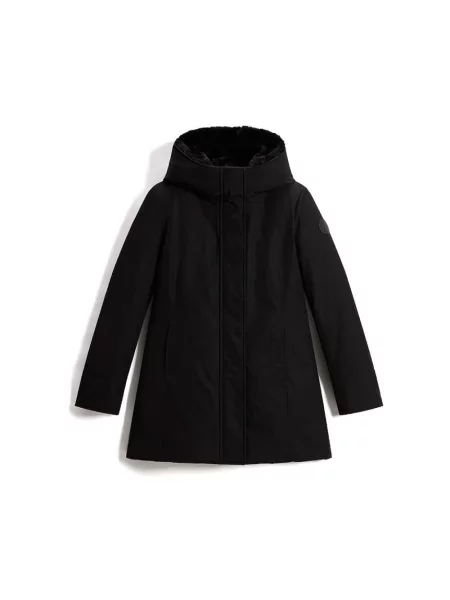 Sztuczne futro parka Woolrich czarna