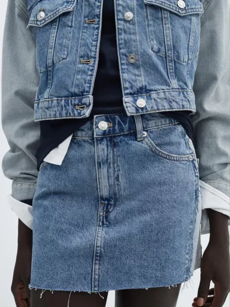 MANGO Юбка мини синій