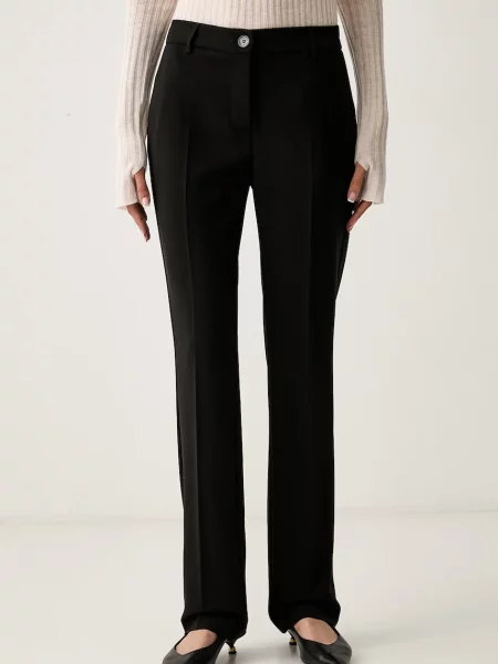 Twinset pantaloni pentru femei cu vâscoză negru