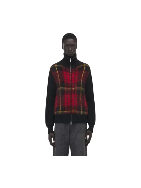 Wielobarwność kardigan Alexander Mcqueen wełniany w kratkę