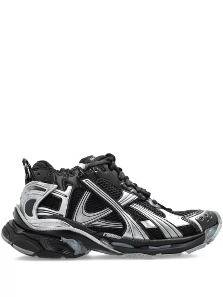 Sneakerși Balenciaga cu șireturi din dantelă negru