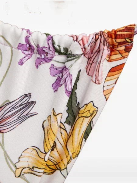 Bikini Agua Bendita cu model floral cu imagine alb