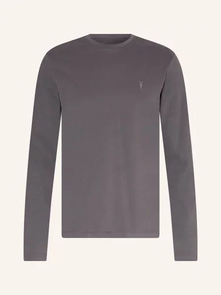 Allsaints Tričko S Dlouhým Rukávem Brace černošedá