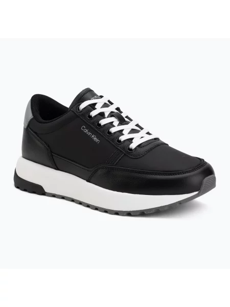 Încălțăminte pentru bărbați Calvin Klein City Runner Laceup Leather Mix black/granite road negru