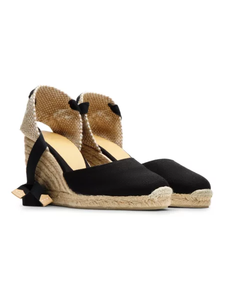 Espadryle Castaner na koturnie czarne