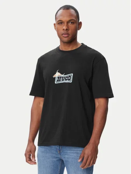 HUGO Tricou Nadero negru