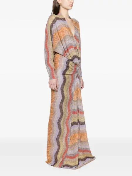 Lung rochie Missoni cu decolteu în V