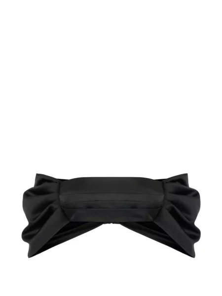 Top Elisabetta Franchi cu funde din satin negru