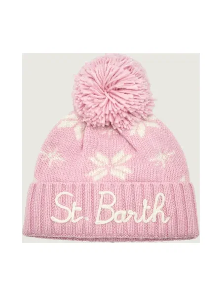 ST.Barth Căciulă HOLDEN P W cu adaos de lână și cașmir roz