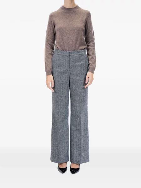 Pantaloni Karl Lagerfeld din tweed gri