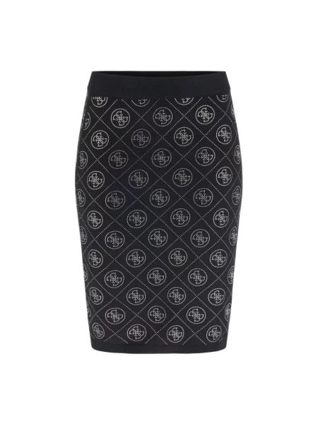 Kryształ górski spódnica Guess wełniana czarna