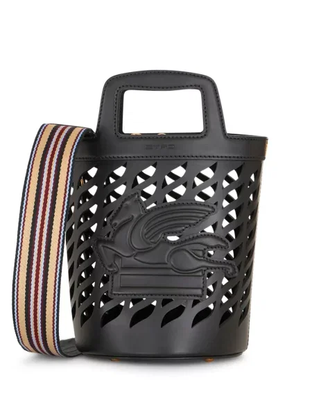 Geantă bucket Etro din piele negru