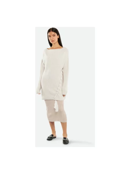 Sweter Patrizia Pepe wełniany szary