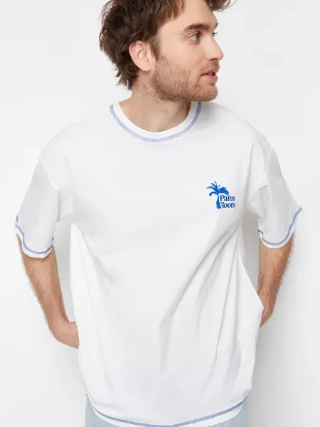 Tricou Trendyol cu imagine alb