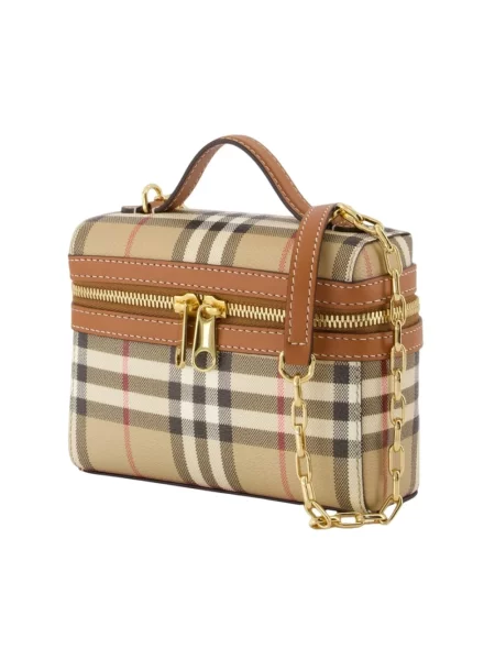 Torebka Burberry w kratę beżowa