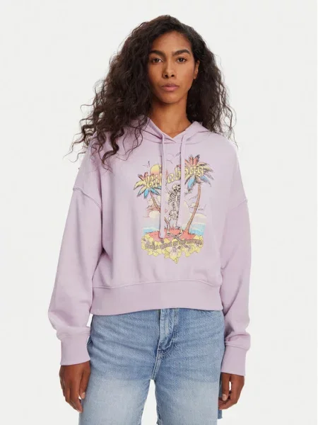 Billabong Majica dugih rukava All Time Boxy Fit ljubičasta