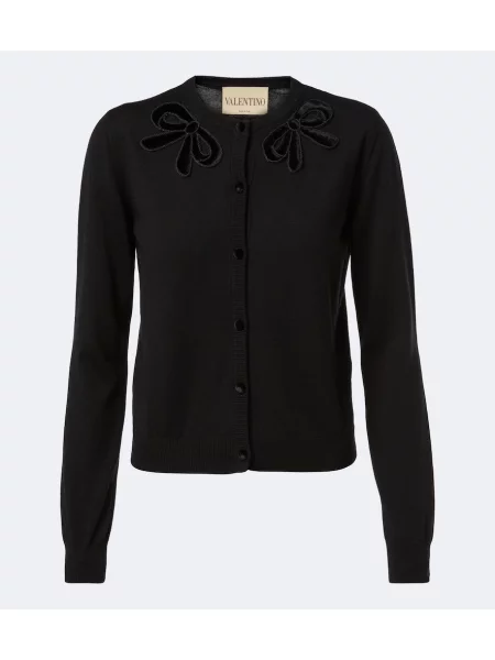 Cardigan Valentino de lână negru