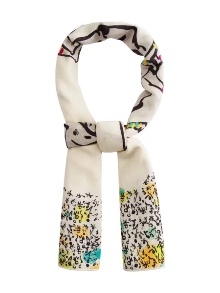 Svileni šal Shanghai Tang s printom bijela