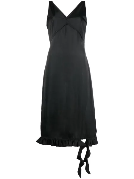 Rochie maxi Remain fără mâneci cu decolteu în V de costum negru
