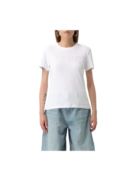 Koszulka Helmut Lang z logo biała
