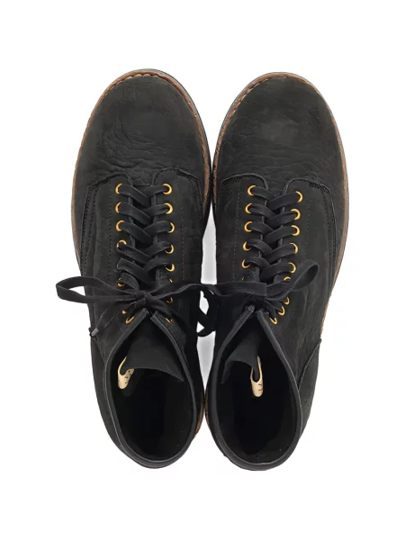Botine Visvim cu șireturi din dantelă negru