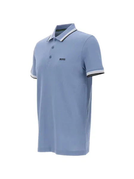 Tricou polo Boss cu dungi albastru