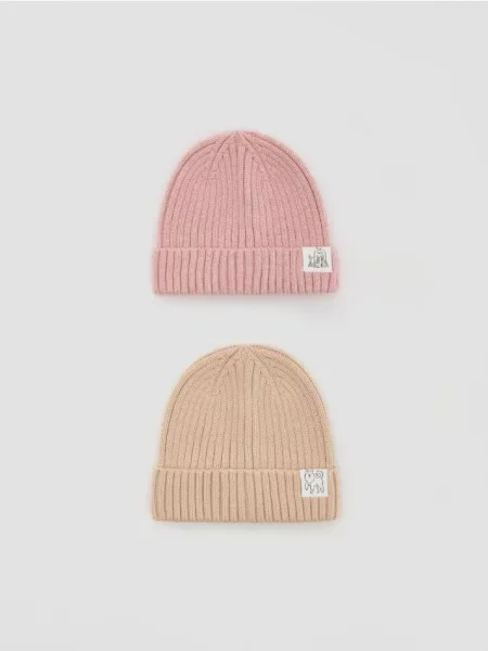 Reserved Текстуровані шапки-біні з нашивками 2 шт. різнобарвний 