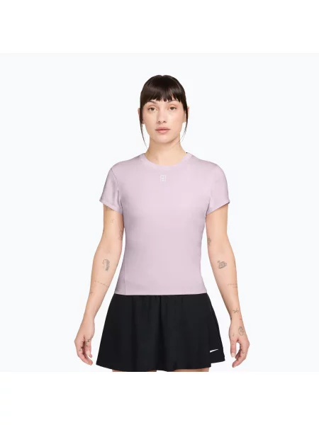 Tricou de tenis pentru femei Nike Court Dri-Fit Advantage bleached lilac/white alb