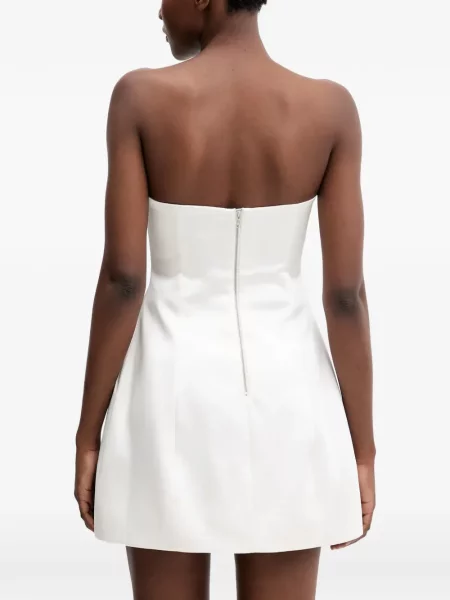 Rochie mini Bardot fără bretele alb