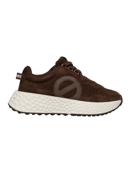 Sneakersy No Name skórzane brązowe