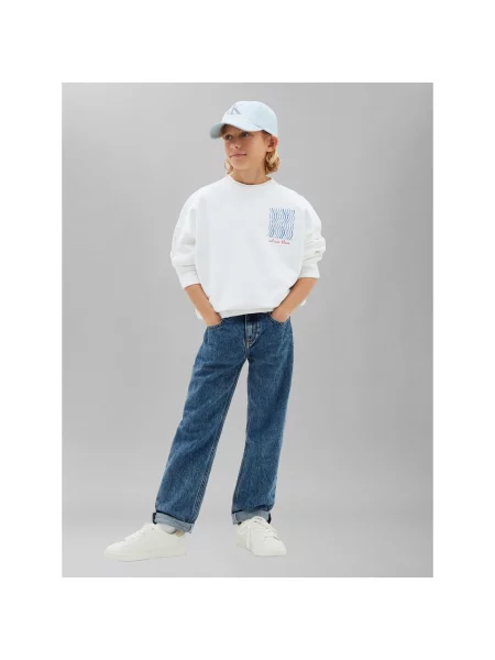 Džínsy s rovným strihom Calvin Klein Jeans modrá