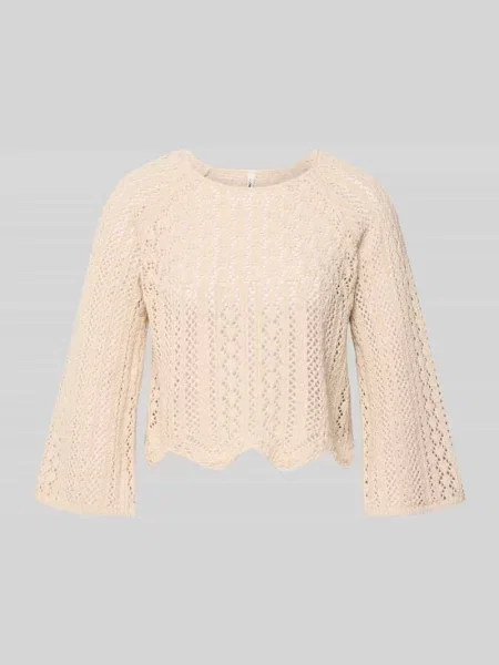 Krótki sweter z mieszanki bawełny model NOLA' Only szary