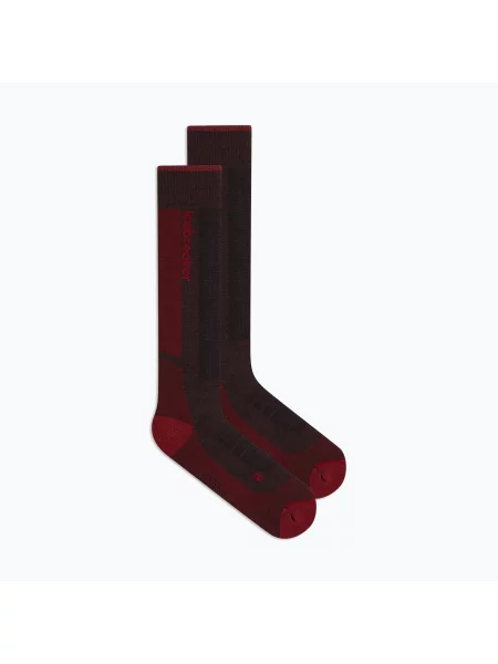 Șosete de schi pentru bărbați icebreaker Merino Ski+ Medium OTC bittersweet/port/black negru