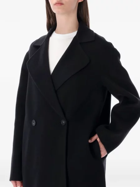 Двуредно палто Stella Mccartney черно