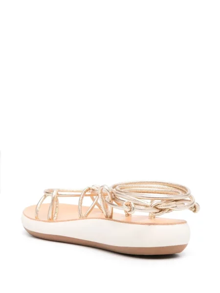 Nėriniuotos sandalai Ancient Greek Sandals su raišteliais auksinė