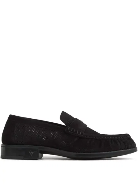Pantofi loafer Giuseppe Zanotti din piele de căprioară negru