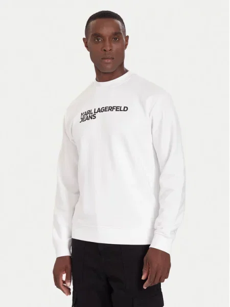 Bluza Karl Lagerfeld z logo biała