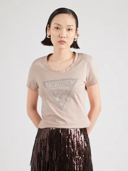 Guess Majica Regular Fit roza