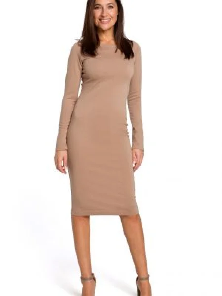 Midi obleka Stylove roza