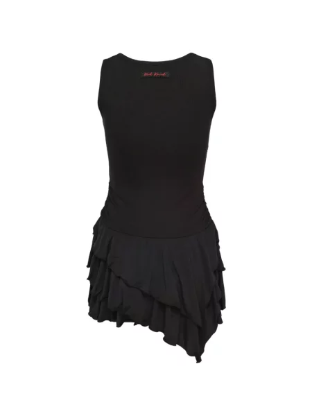 Rochie mini Mardi Mercredi cu volane negru
