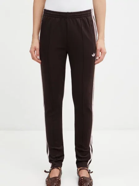 Adidas Originals παντελόνι επίσημο με γυναικείο καφέ