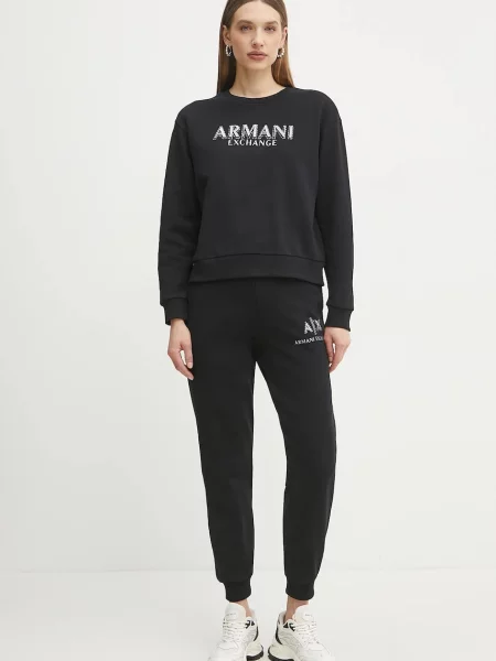 Спортивні штани Armani Exchange з принтом чорний