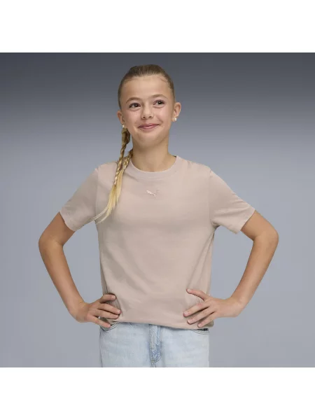 Młodzieżowa koszulka Essentials PUMA beżowa