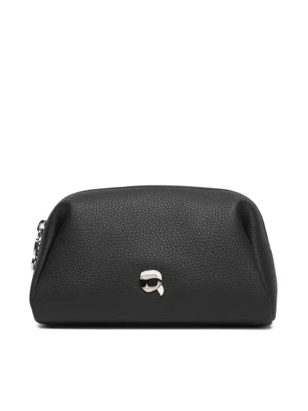 Karl Lagerfeld Kosmetická taštička Ikon Pebble' černá