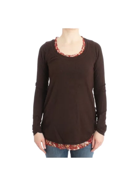 Sweter Roberto Cavalli brązowy
