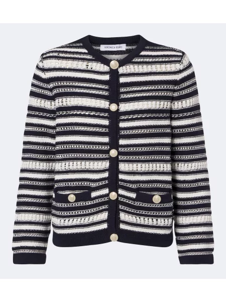 Cardigan Veronica Beard cu dungi albastru