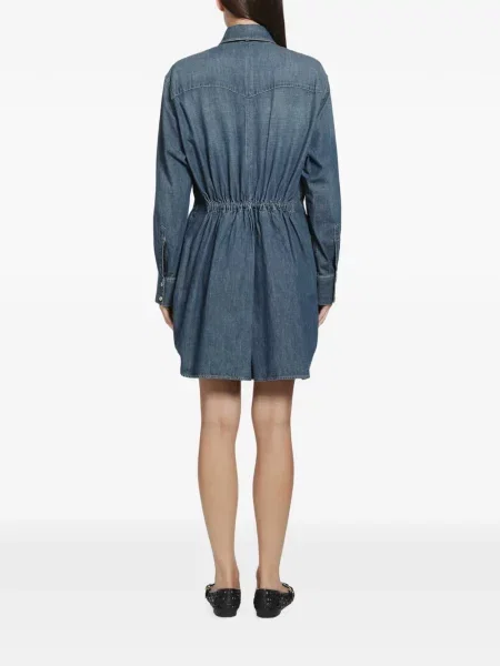 Rochie din denim Valentino Garavani albastru