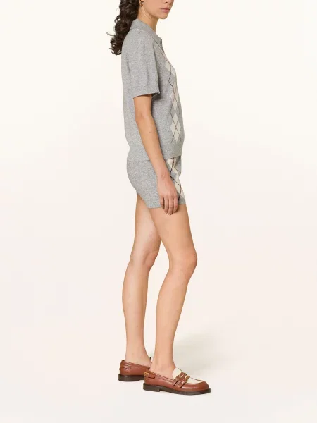 Sandro Szorty Z Dzianiny grau białe